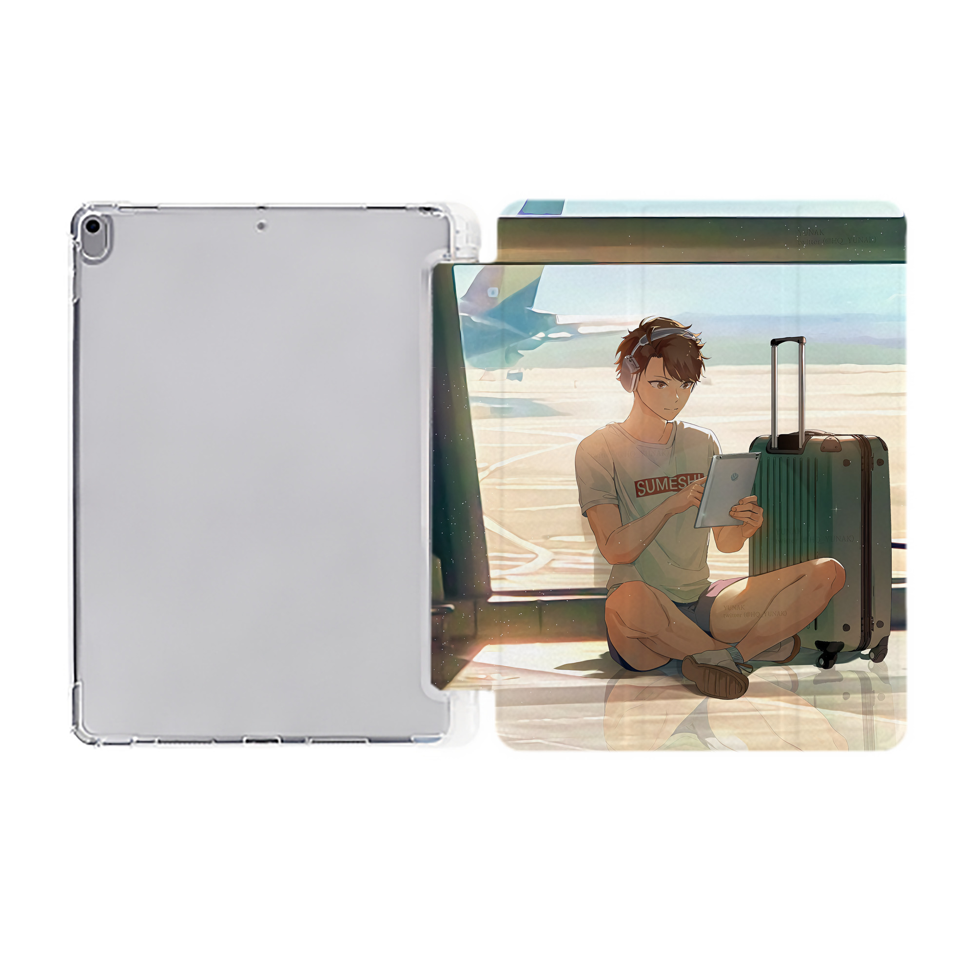 （画像用） ハイキュー!! Haikyu!! IPad ケース ペン収納付き 三つ折りスタンド PUレザー×シリコン 対応機種9.5/10.5/10.9インチ